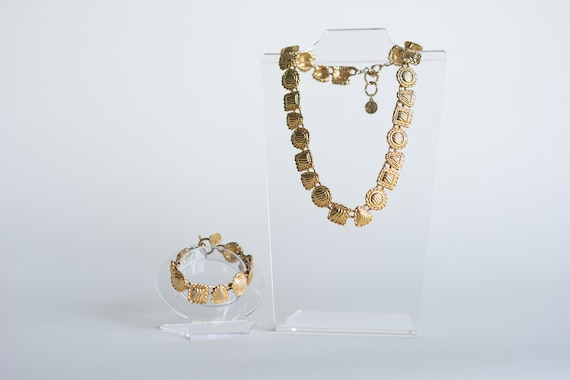 80s Vintage Ann Klein chunky Necklace and Bracele… - image 1