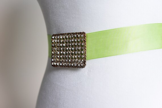 60s Rhinestone Belt Buckle - image 5