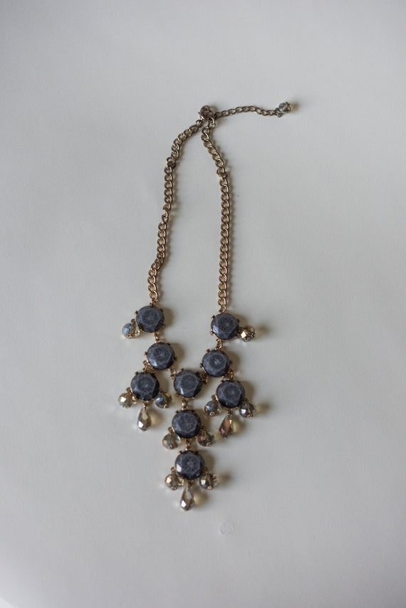 Collier Statement Tribal Boho Argenté Avec Perles Chunky - Style Ethnique Vintage - Occasion