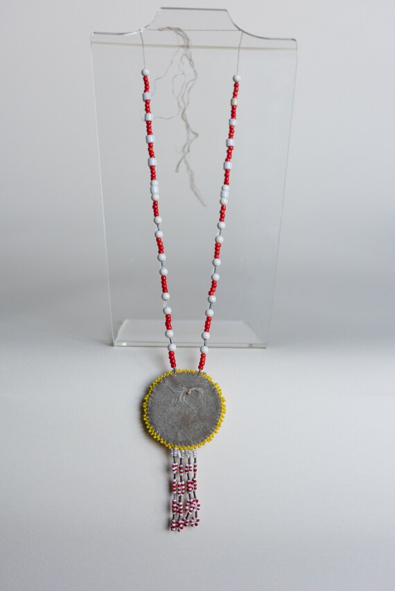 Vintage Native American Beaded Necklace - image 6