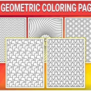 30 målarbilder med geometriska mönster: Abstrakta designer (PDF-mönster)