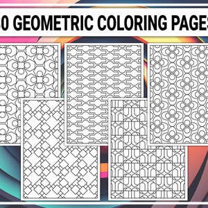 Abstract Geometric Pattern Coloring Book: 30 Printable Pages (PDF)