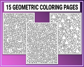 15 Geometrische Malvorlagen: Abstrakte Muster (PDF Download)