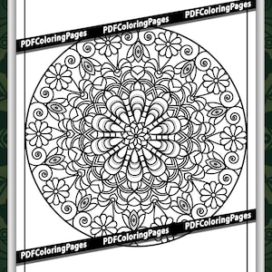 Mandala Coloring Pages: 40 Round Geometric Floral Designs (PDF Download)