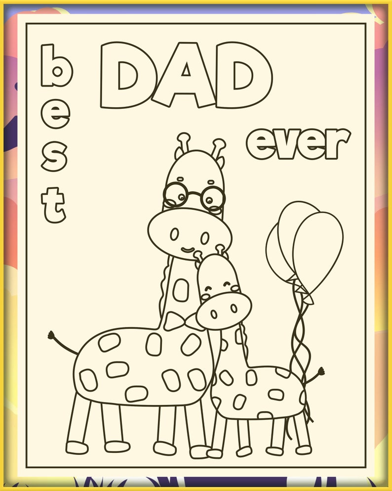 Fathers Day Coloring Pages. Fathers Day Coloring Sheets for Etsy Canada