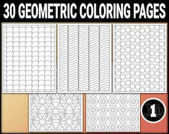 Abstract Coloring Pages: Geometric & Pattern Designs for Adults (PDF Download)