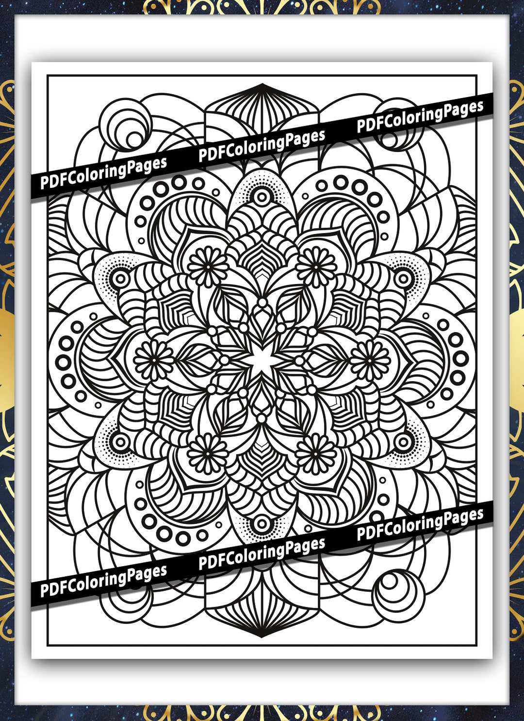 Mandala Coloring Pages: Geometric Designs for Relaxation (PDF Download ...