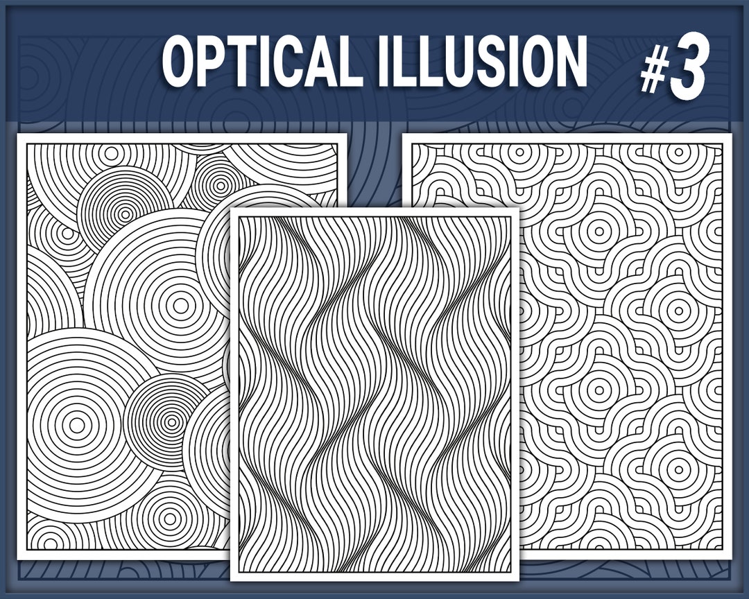 15 pages à colorier illusion d'optique 3D Vol. 3, formes géométriques