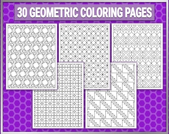3D-Geometrie-Muster-Malvorlagen: Abstrakte Designs (PDF)