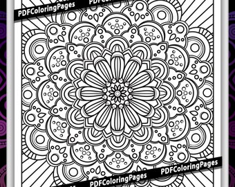 Libro da colorare di mandala: disegni geometrici per il relax (PDF)