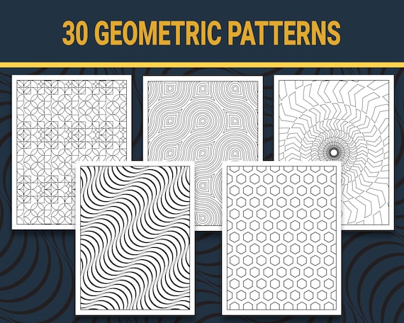 Jiyel's World Coloring Book: Geometric and Abstract Patterns: 30+ Shapes  and Patterns Big Coloring Book for Adults Perfect Gift Coloring Book Shapes