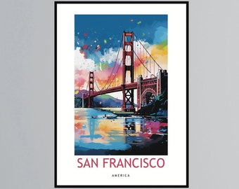 San Francisco Travel Poster sizes A4 A3 A2 A1