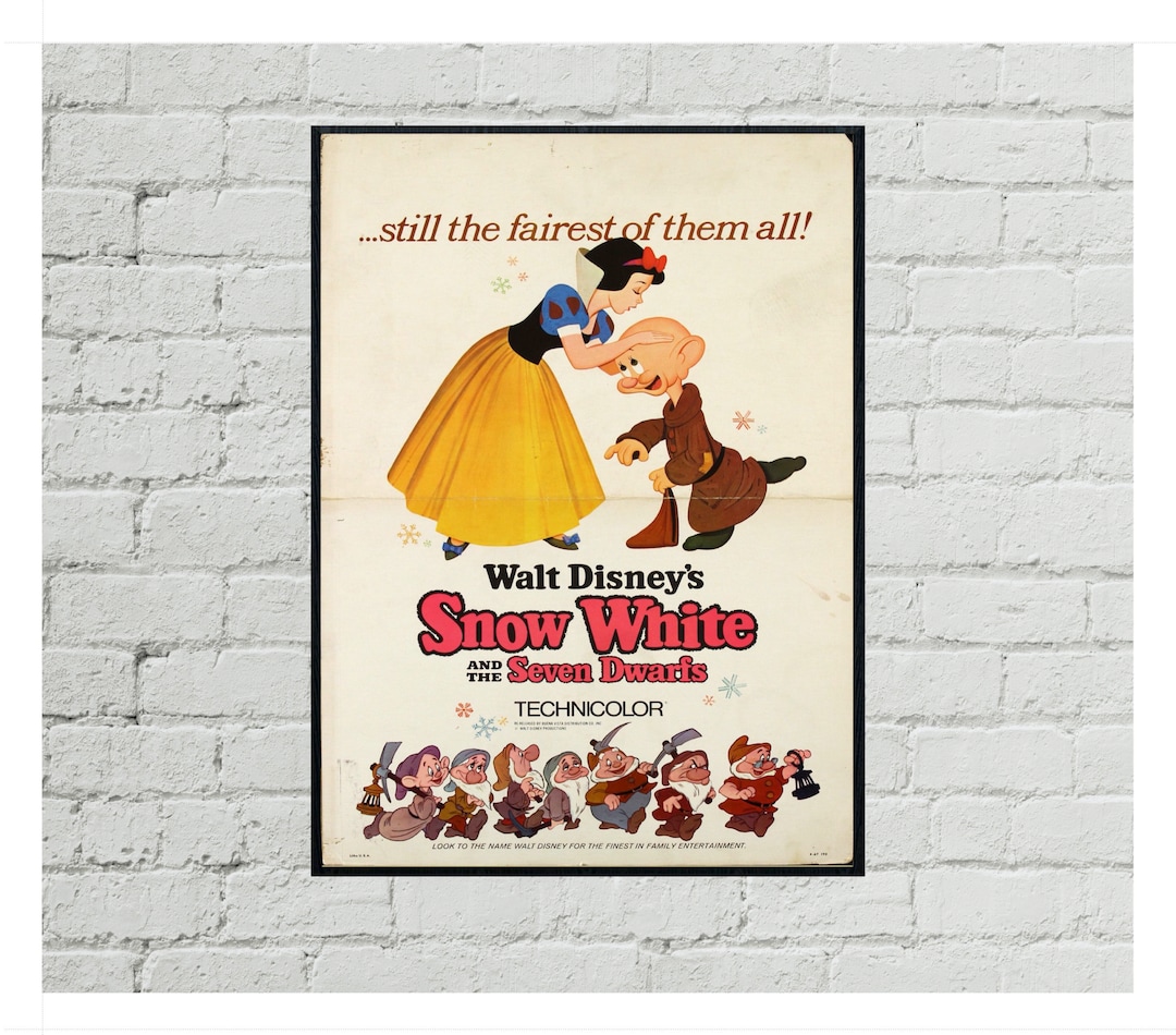 Snow White and the Seven Dwarfs Movie Art Print 0112 A4 A3 A2 A1 Size ...