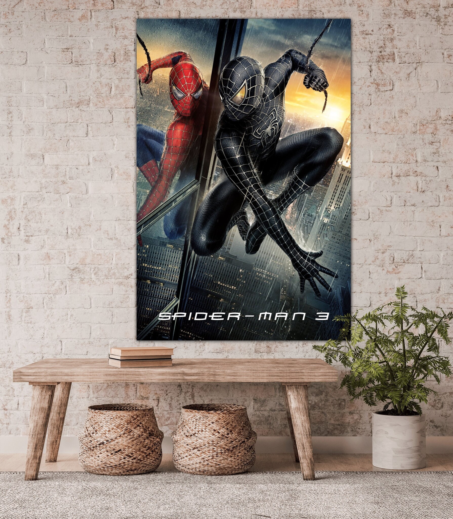 at Home Spiderman Canvas 16.0 x 1.3 x 16.0 Wall Art