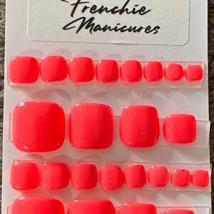 Neon Toe Press on Nails
