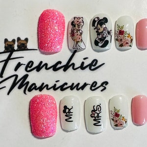 Mr & Mrs Mouse, Wedding Press on Nails