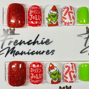 Naughty Grinchy Press on Nails