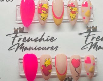 Honey Bear  Valentines Press on Nails