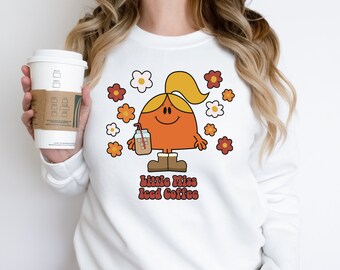 Little Miss Iced Coffee Sweatshirt, Little Miss Sweatshirt, Iced Coffee, Little Miss Coffee Crewneck, Gift for Coffee Addict