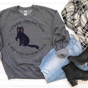 Black Cat Sweatshirt, Black Cat Lover Crewneck, Black Cat Shirt, Black Cat Gift, The Black Cat Club, Cute Cat Gift for Cat Lover