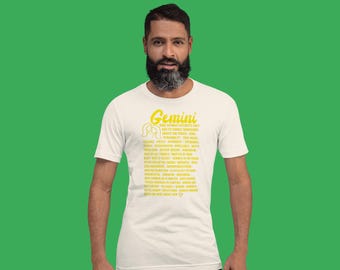 Gemini Tshirt Funny Zodiac Sign Gift Gemini Twins Graphic Tee Astrology May Birthday Gift June Birthday Gift Custom Gemini Personality Shirt