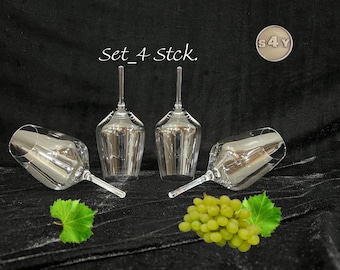 Bicchiere da vino bianco senza stelo, impilabile, cristallo trasparente, TRITAN GLAS, regalo per donna, regalo per uomo, matrimonio o fai da te