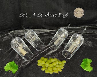 Stemless champagne flute glass, Teqton glass, flute shape, 280ml, gift for women, gift for men, wedding, DIY *850-*855