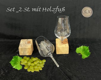 White wine glass with stackable base and coaster, clear crystal, TRITAN glass, gift for women, men, weddings or DIY projects