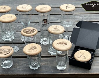 Wooden lids, drinks lids, beer glass lids, drinking glass lids