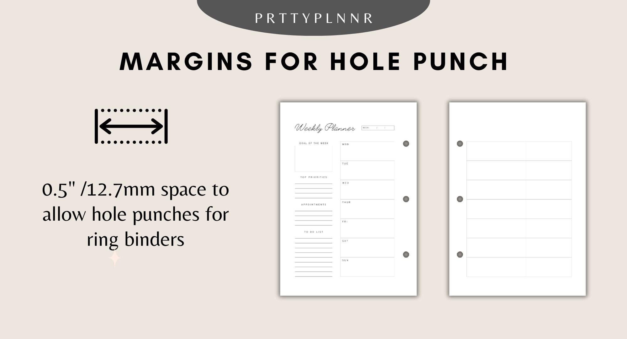 Printable A5 Hobo Weekly Planner Insert PDF Instant Download Hobonichi ...