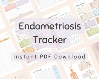 Endometriosis Journal Printable Digital, Endometriosis Diary, Endometriosis Symptom Tracker, PDF Download
