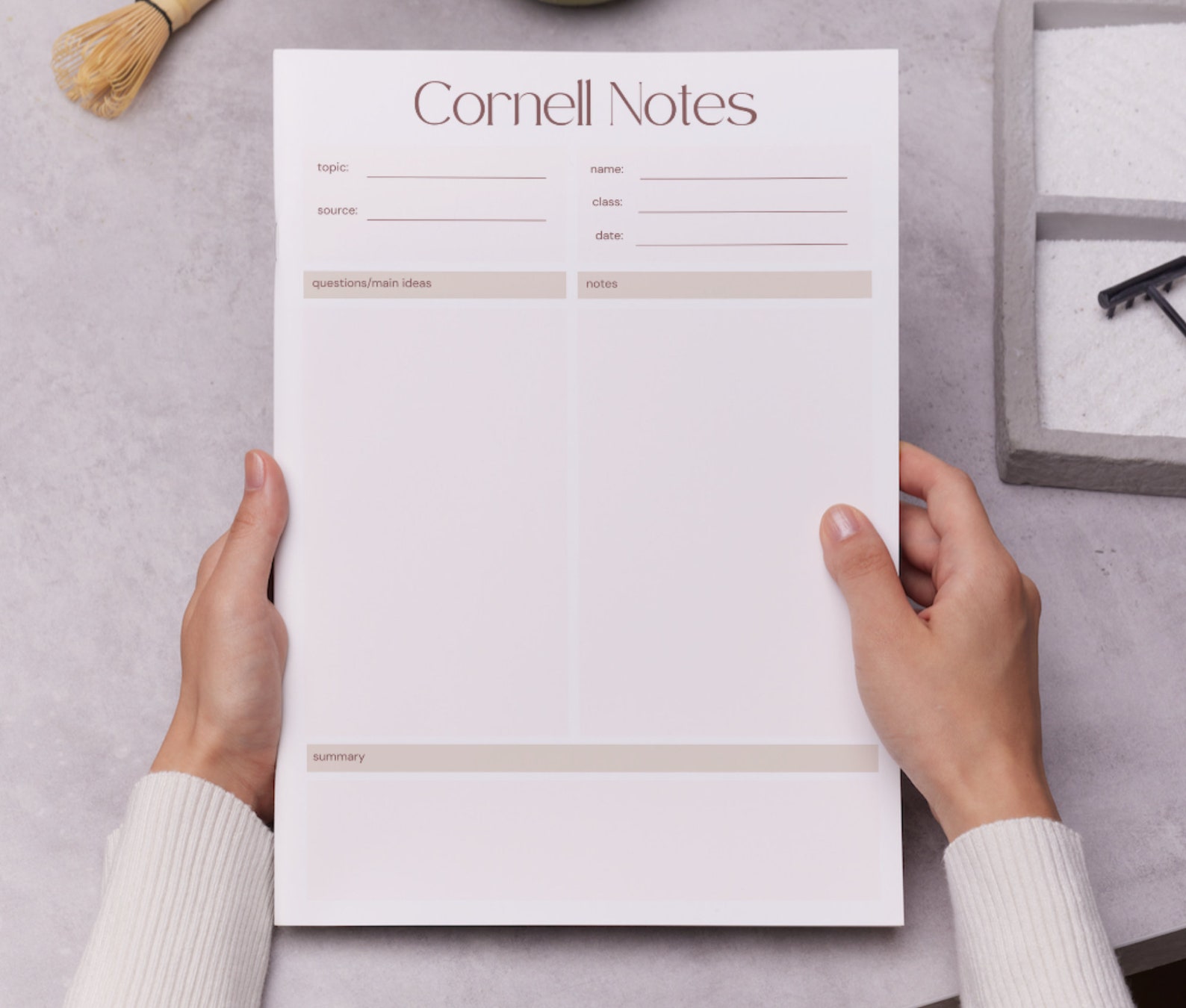 Student Note Taking Template.pdf Cornell Notes Method Template Printable, Student Note Taking, Template ...