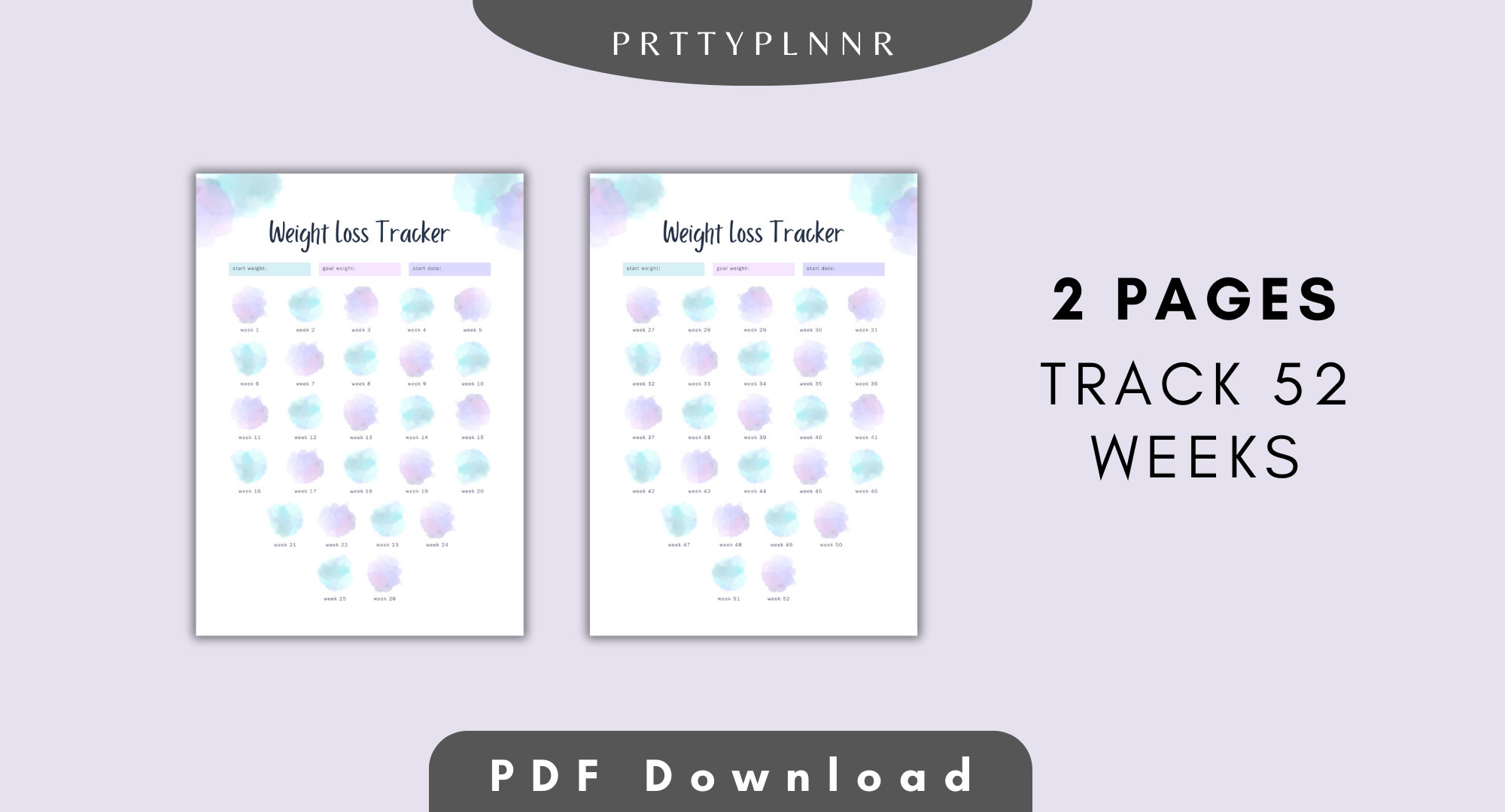 Printable Weight Loss Tracker, Weekly Weight Log, Weekly Weigh In, Diet ...
