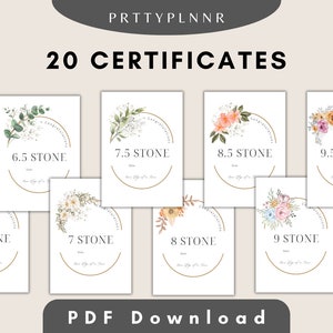 Printable Weight Loss Certificates Digital Download Weightloss ...