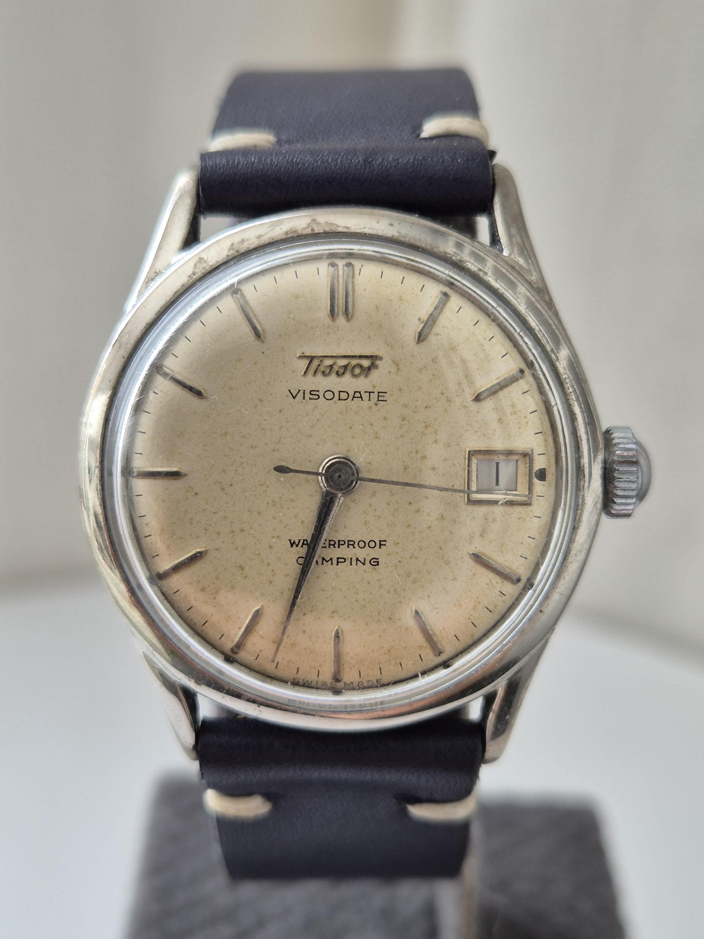 Rare Tissot Visodate Camping Watch Hand Winding Sub Second 1950s