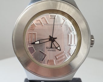 Vintage Swatch Armbanduhr YNS Serious, 1990s, NOS