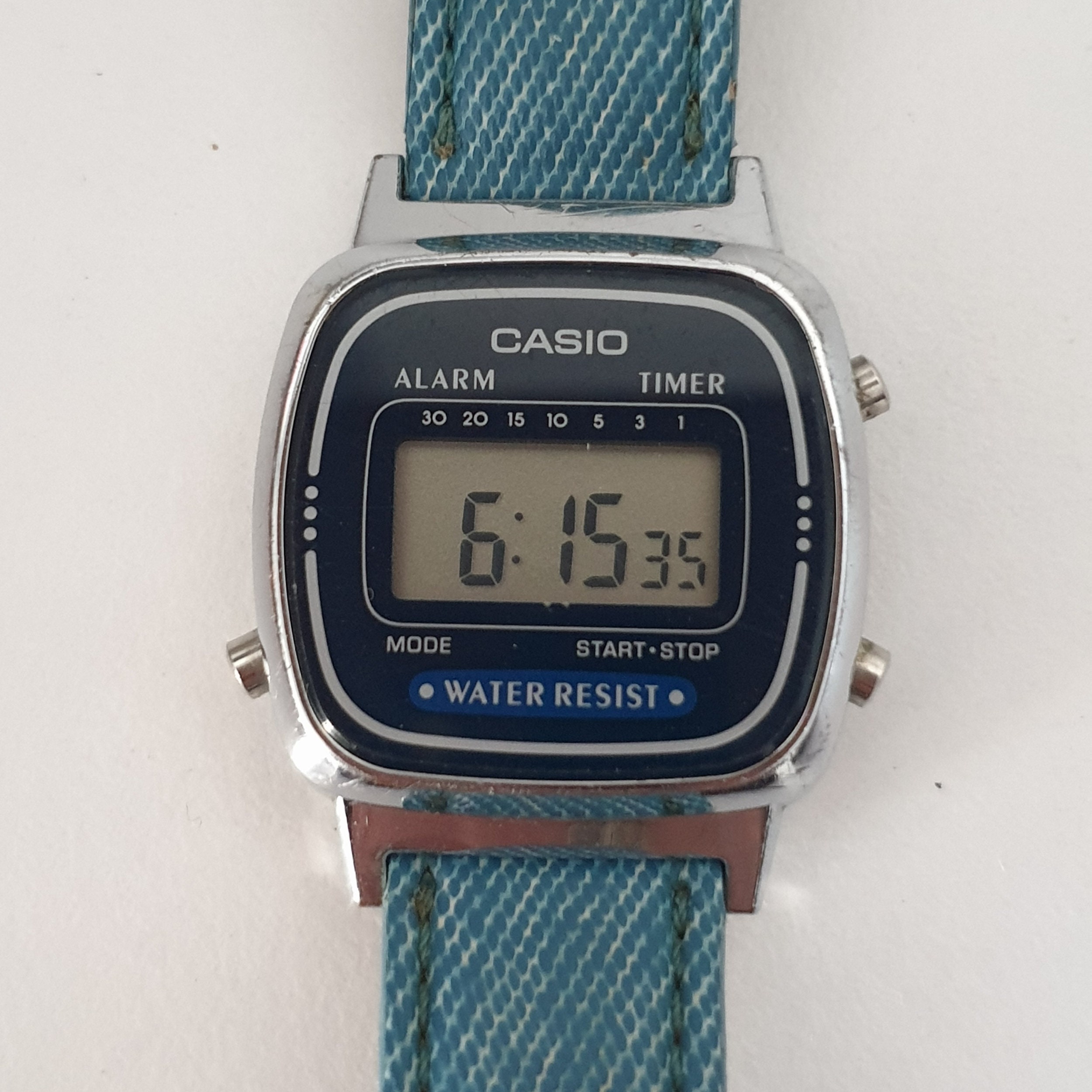 Casio Vintage LCD Quartz Digital Watch With Blue Leather Strap LA670WE Minimalist Elegant and Quality All in One Etsy UK