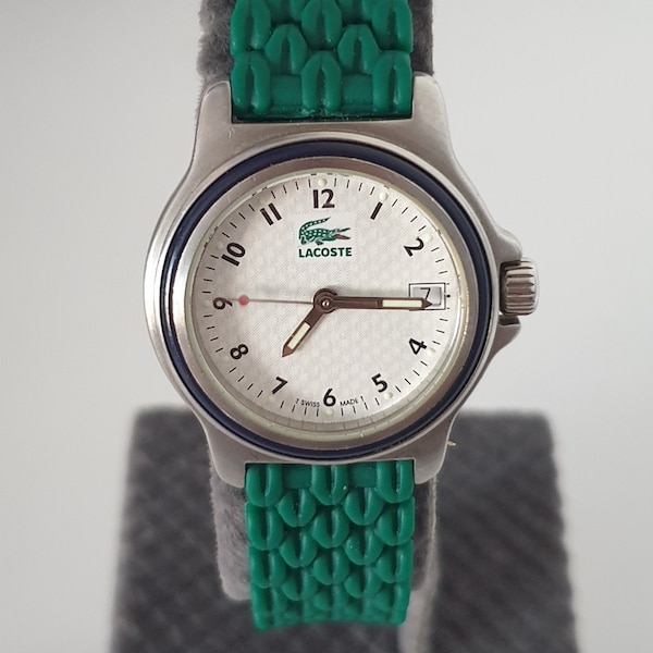 Perfect Lacoste Green Ladies Vintage  WristWatch,Minimalist Casual Women Watch