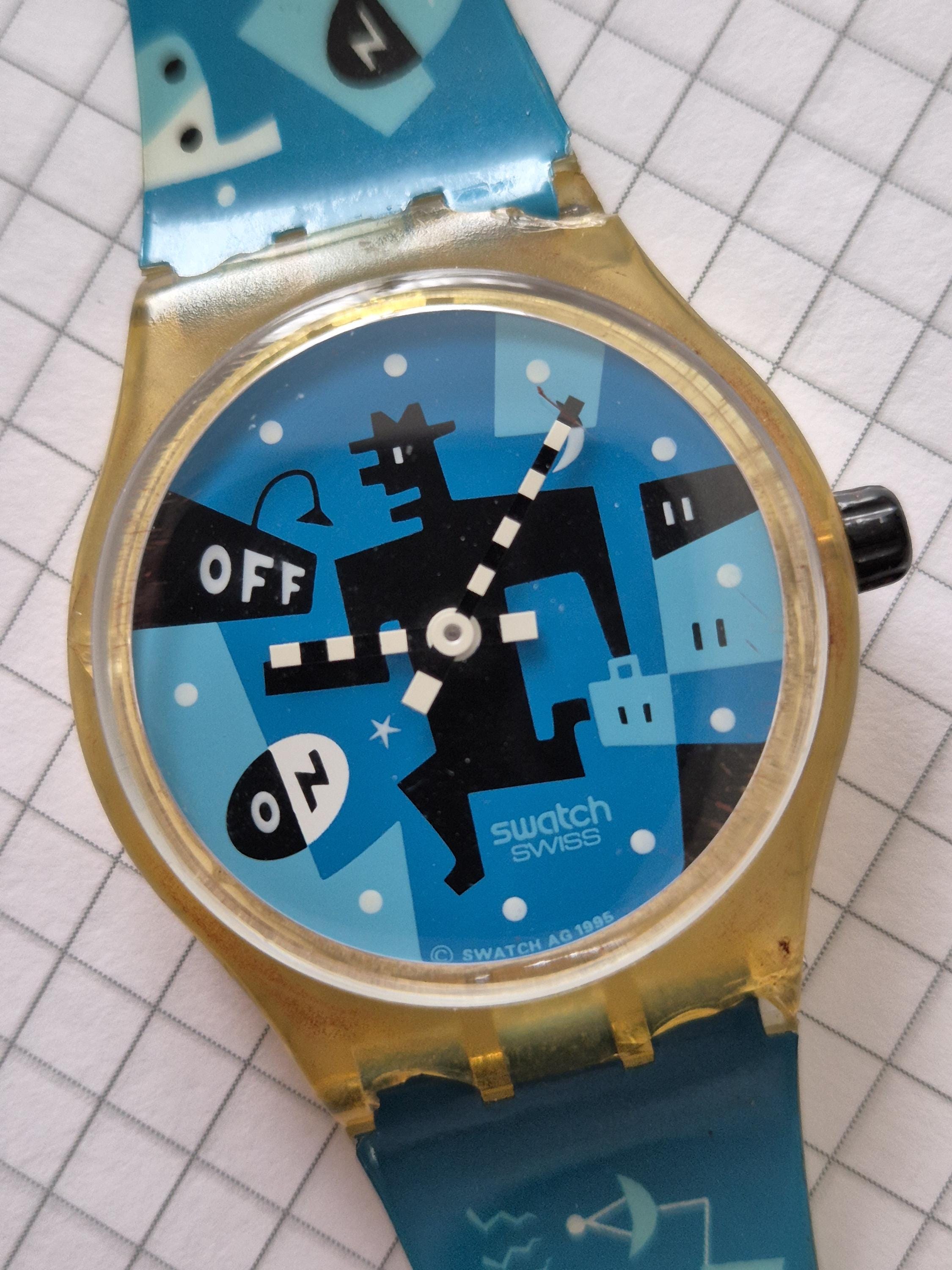Rare Vintage Swatch Watch 1995 Musicall Running Time SLK 107 - Etsy