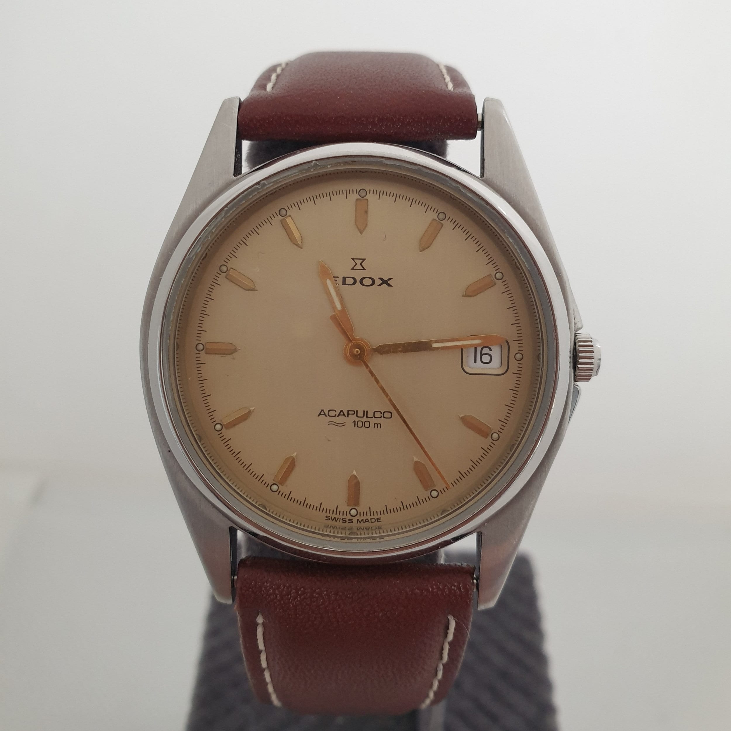 Edox Watch Unisex Model Acapulco 70065-2551 , Vintage Minimalist