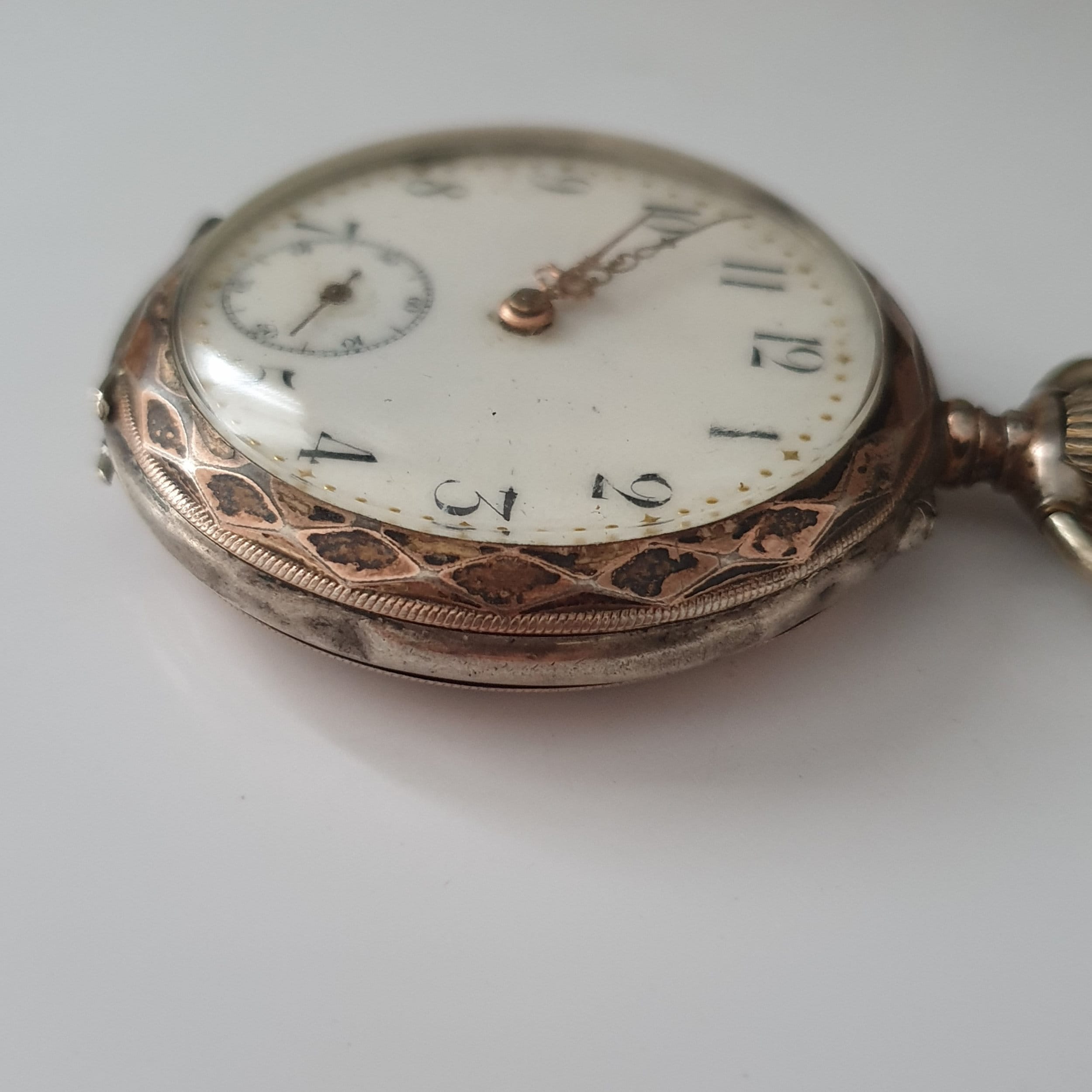 Antique Silver Case Pocket Watch, Gold Plated Swiss Made, 19th Century ...