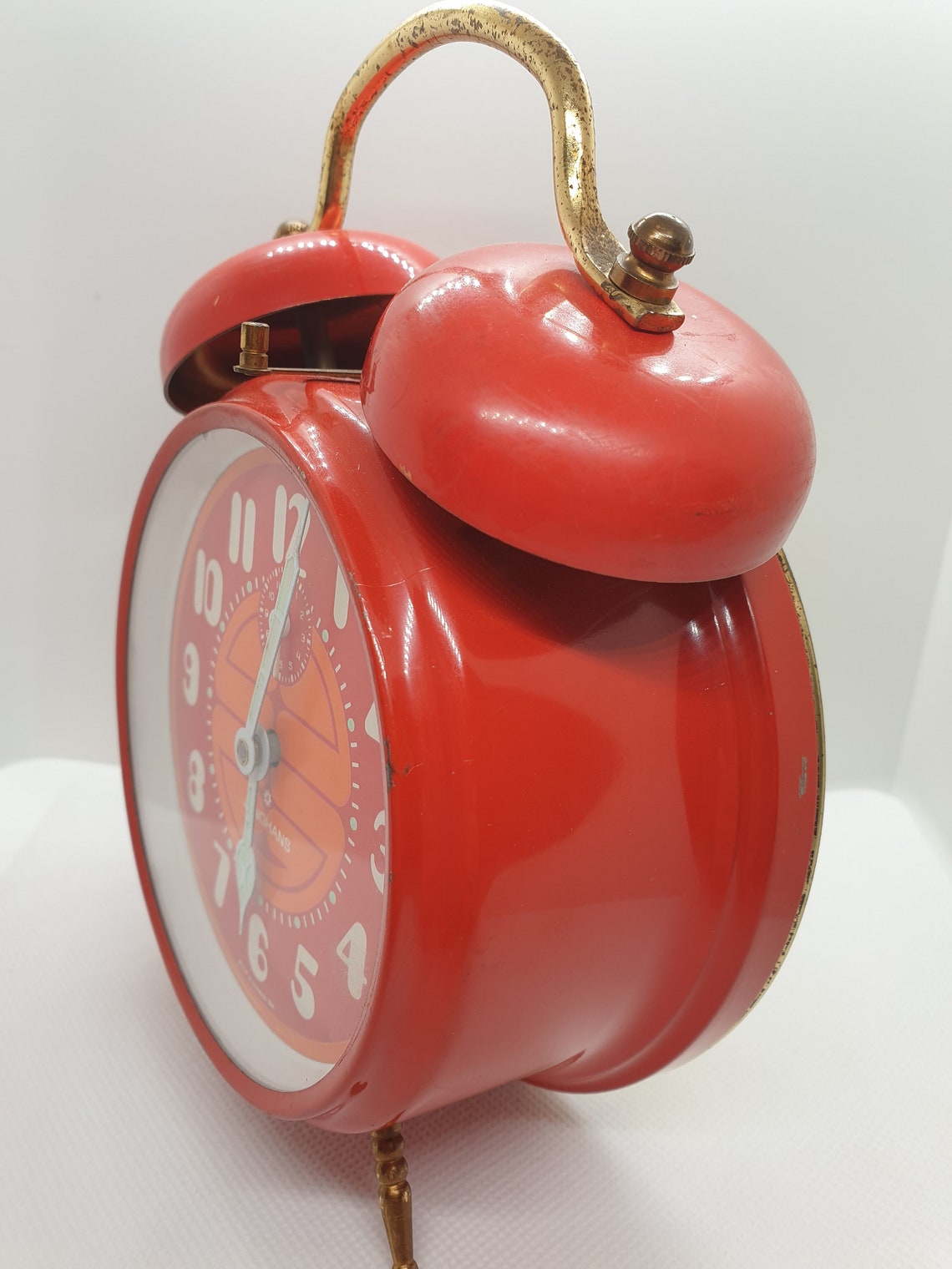 Vintage 1960' S Junghans Mechanical Alarm Table Clock, Antique German