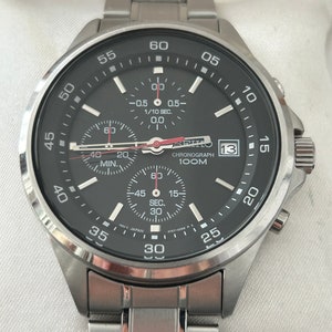 Seiko Chronograph 4T57-00E0 – Orologio da polso da uomo, il miglior regalo, condizioni NOS, elegante orologio elegante
