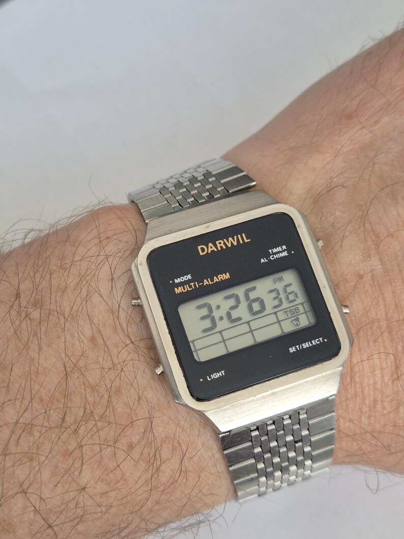 Vintage Darwil Digital Quartz Watch, Multi Alarm, Retro Collectible - Etsy
