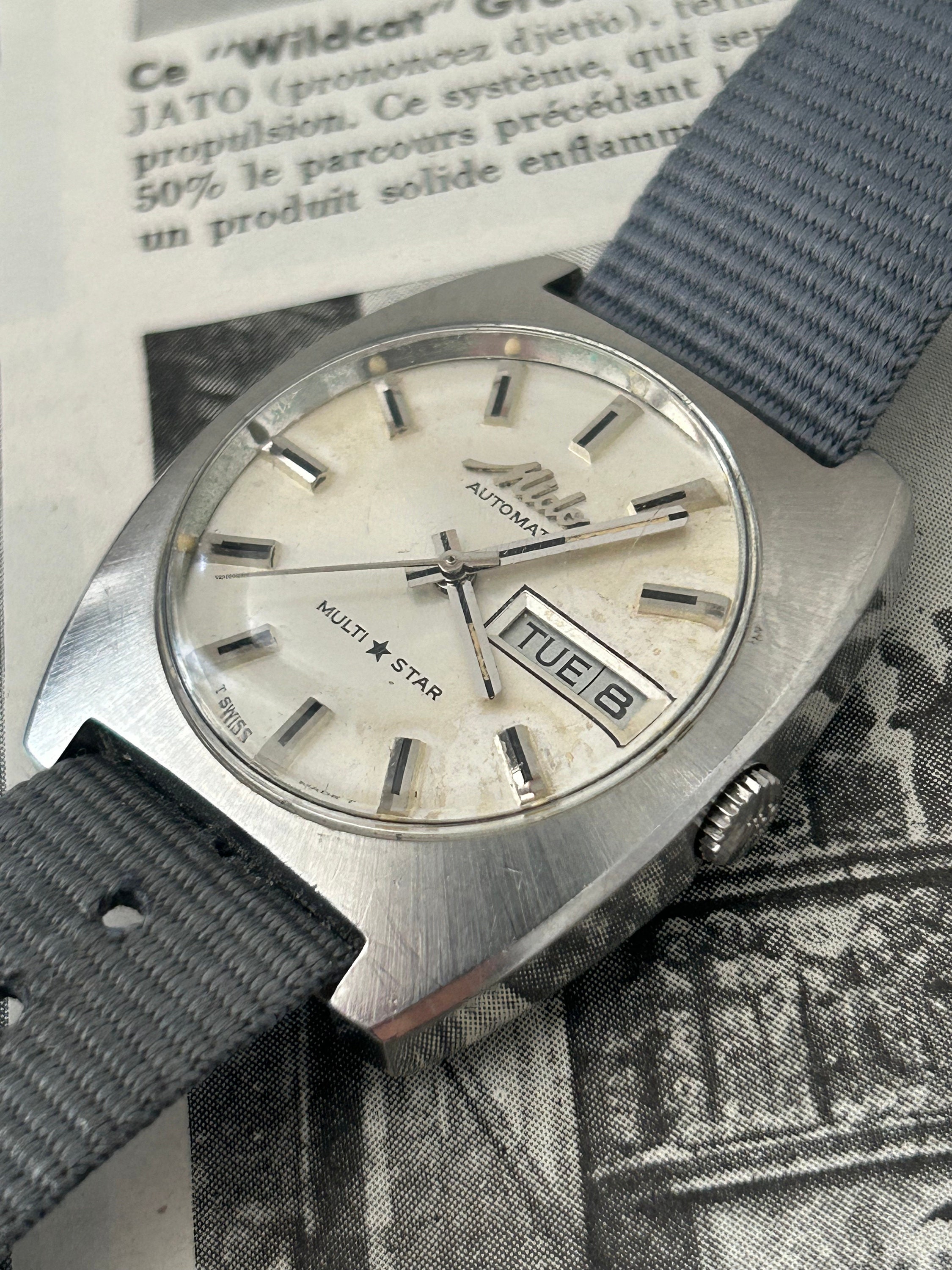 Mido Multi Star Automatic Vintage Watch 1970s , Case 39 Mm,swiss