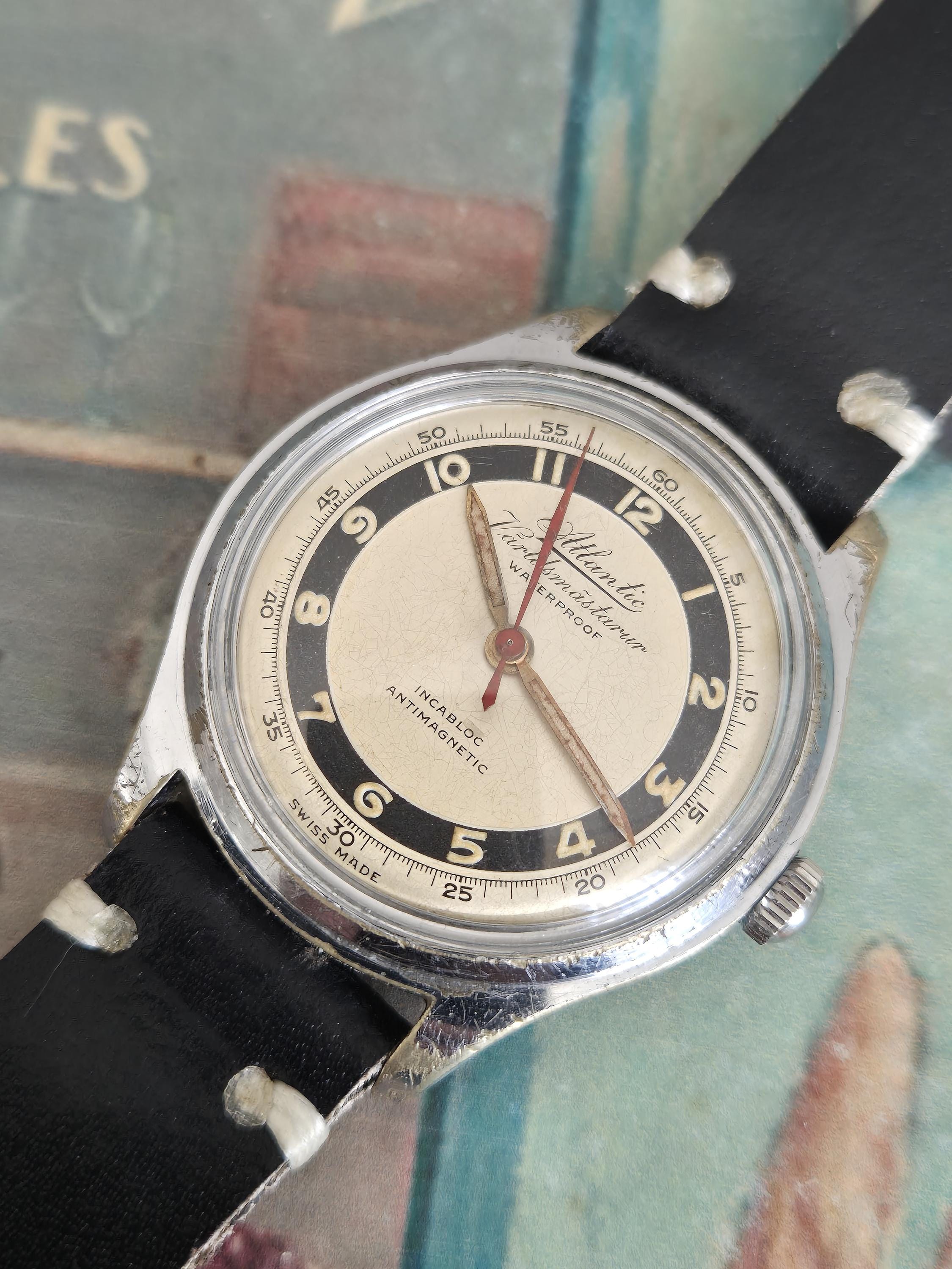 Vintage Atlantic Worldmaster Wristwatch, Swiss Made, Stainless