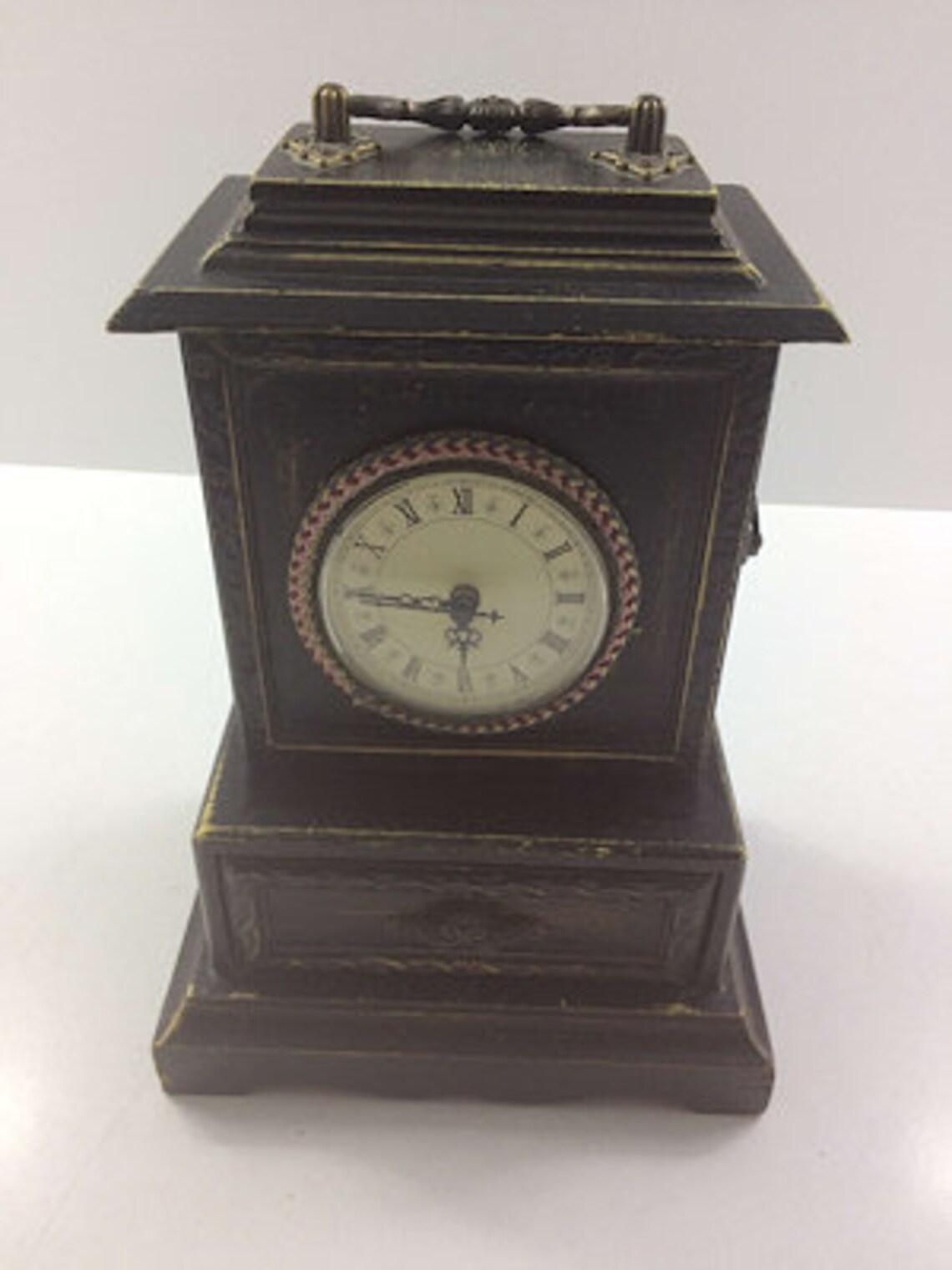 Vintage Art Deco Wooden Desk Clock With Drawer and Key Box Etsy