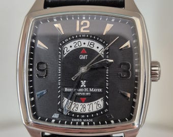 Bernhard Mayer Quartz Watch GMT B5111/CW NOS Condition, Vintage