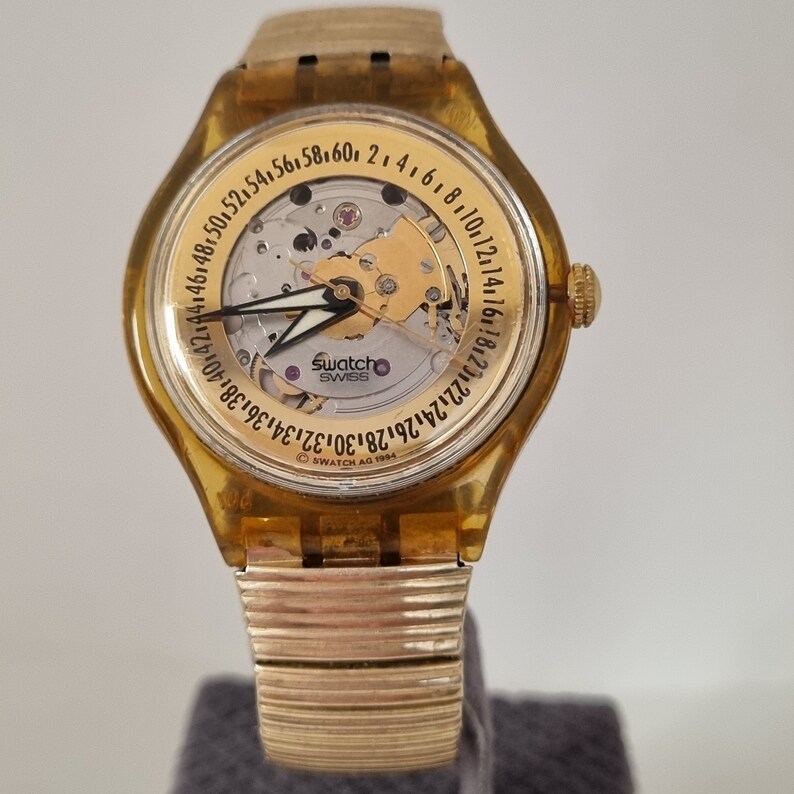 Rare Swatch Automatic Skeleton Watch Model SAK115 / 6 golden Sixties