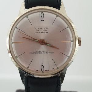 Rare Cimier Vintage Mechanical Hand Winding Superflat Wristwatch,Minimalist Elegant Luxery Collecton Dress Watch,Gift For Him